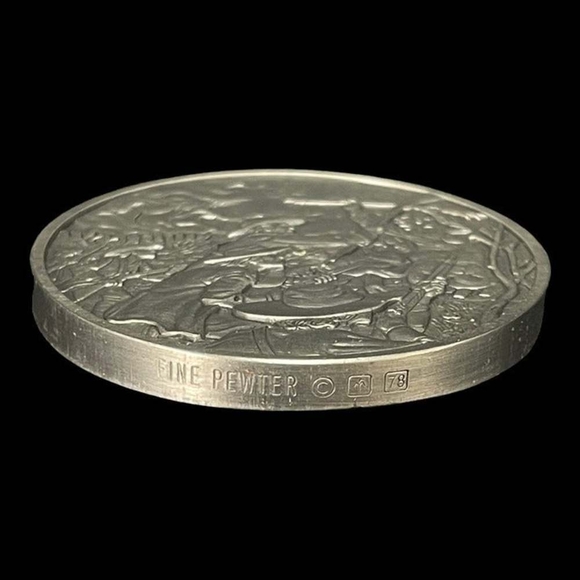 Vintage Medal History of Colonial America Pewter Coin War Against Colonists - Picture 3 of 3